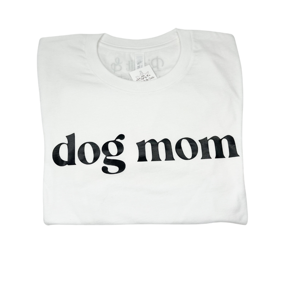 White Dog Mom Tee